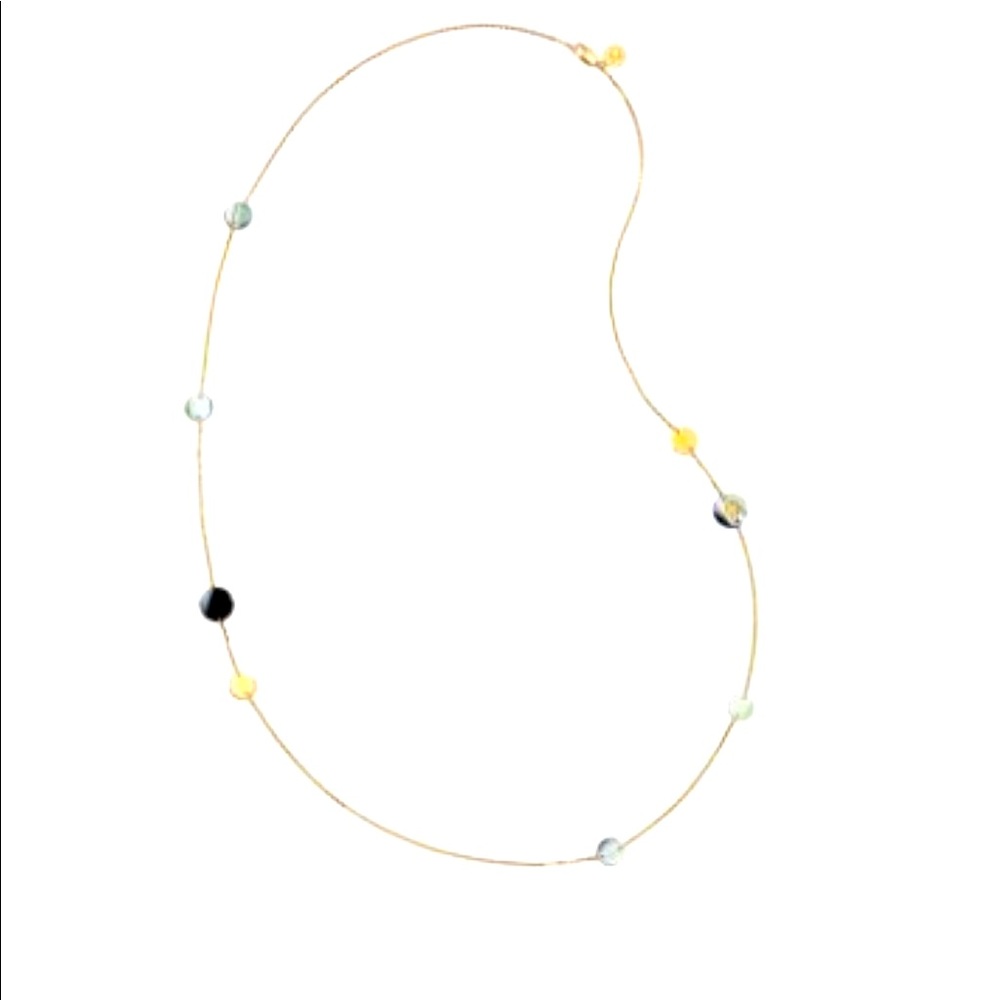 NWOT Tory Burch Resin Color-Block Rosary Necklace